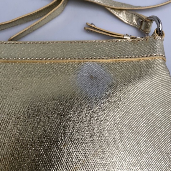 Nine West "Flash Lite" Gold Sequin Crossbody Purse 9" x 6" x 2" MSRP $40 - Picture 9 of 16